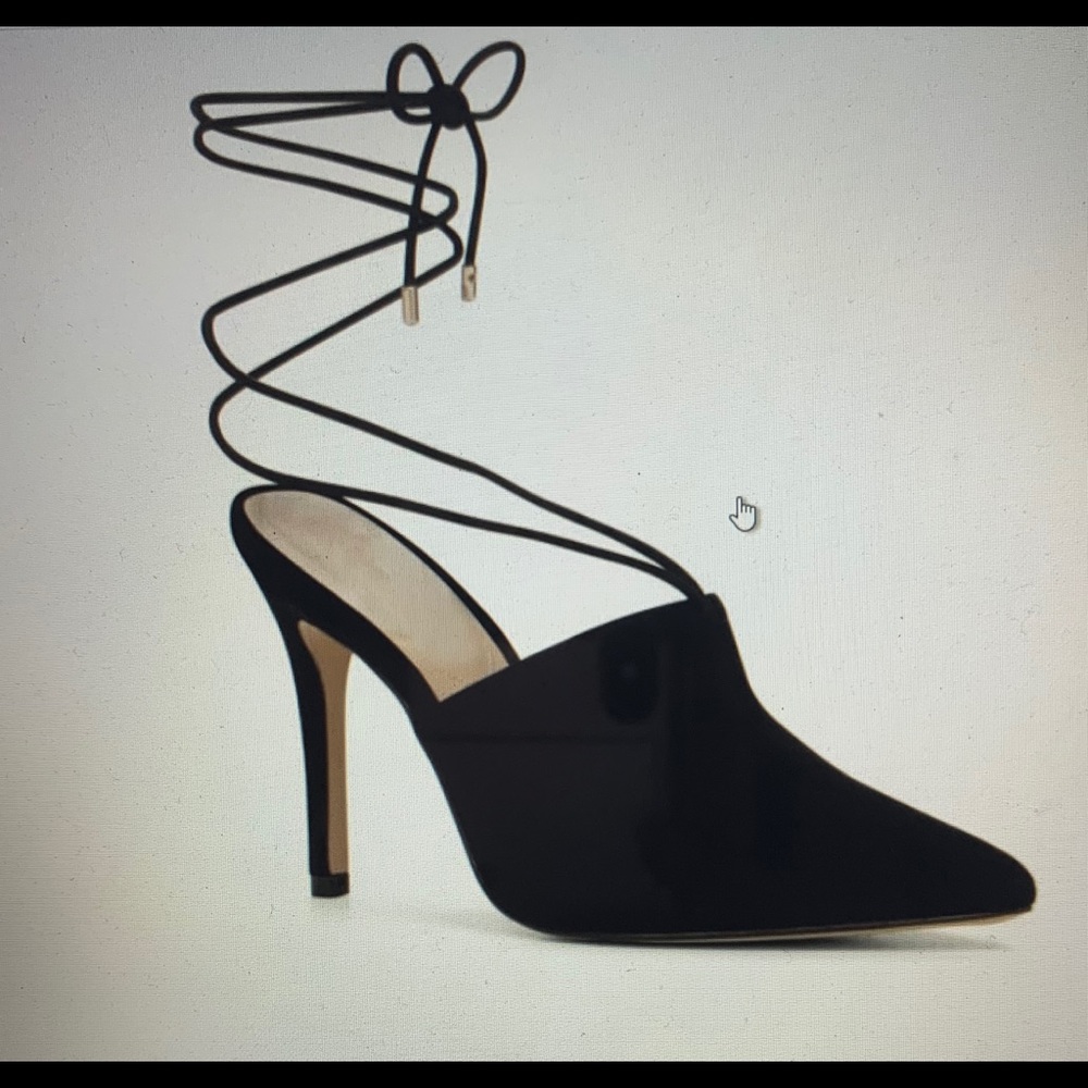 Suede heel ankle tie